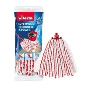 Vileda SuperMocio Microfibre & Power felmosófej utántöltő – mikroszálas, mosható, 99% baktériumeltávolítás
