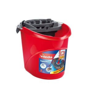 Vileda Supermop felmosóvödör csavaróval – 10 literes, erős műanyag, fém füllel