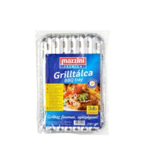 Mazzini grilltálca 3 darabos csomagban, perforált alufóliából