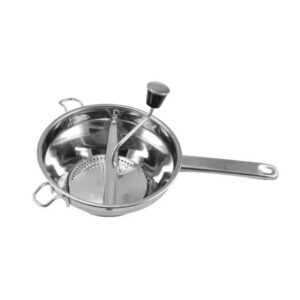 Halpasszírozó rozsdamentes acélból, 19 cm, cserélhető betétekkel – Perfect Home