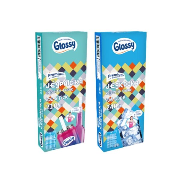 Glossy jégkocka és jégpálcika készítő tasak, 10 darabos csomag