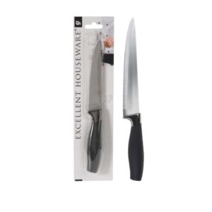 Konyhai kés rozsdamentes acél pengével, fekete nyéllel, Excellent Houseware