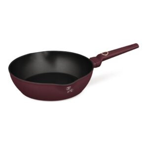 Berlinger Haus mély serpenyő 28 cm – matt bordó, dupla kiöntőcsőrrel, tapadásmentes titánPro bevonat, indukciós kompatibilitás