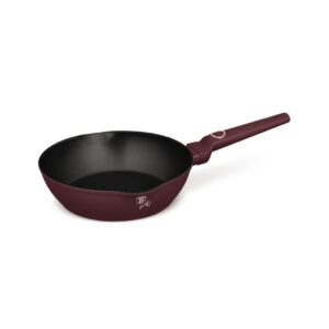 Berlinger Haus mély serpenyő 24 cm – matt bordó, dupla kiöntőcsőrrel, titánPro bevonattal, indukciós kompatibilitás