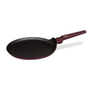 Berlinger Haus palacsintasütő 28 cm – tapadásmentes titán bevonattal, matt bordó színben, indukciós talppal