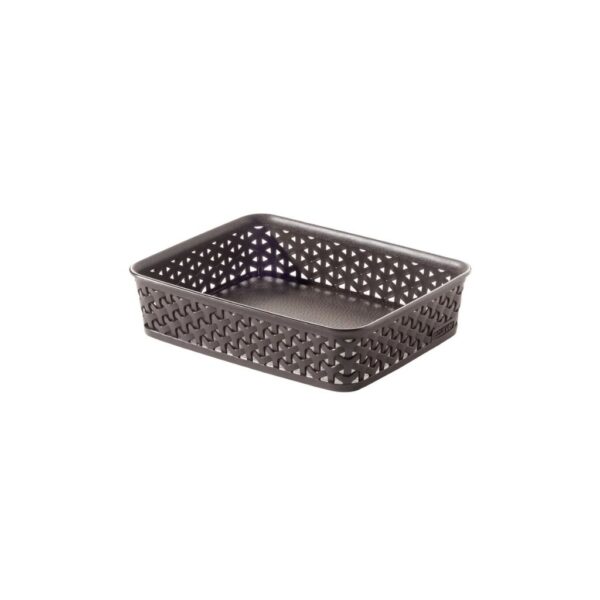 Rattan hatású műanyag kosár több színben, 26×20×6 cm – Curver My Style