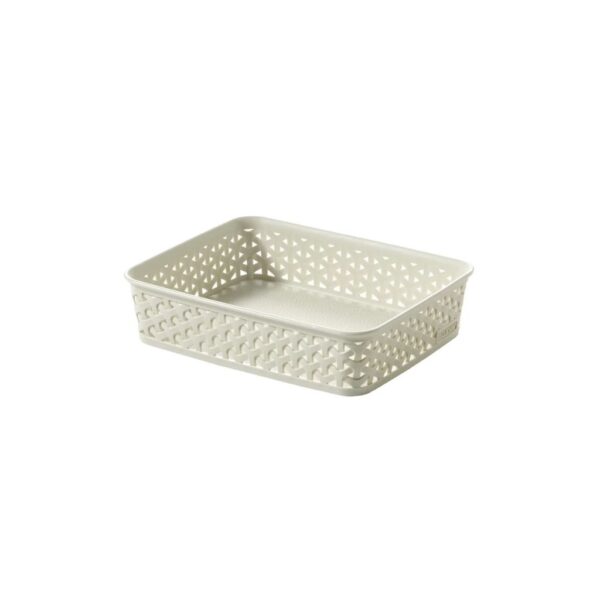 Rattan hatású műanyag kosár több színben, 26×20×6 cm – Curver My Style