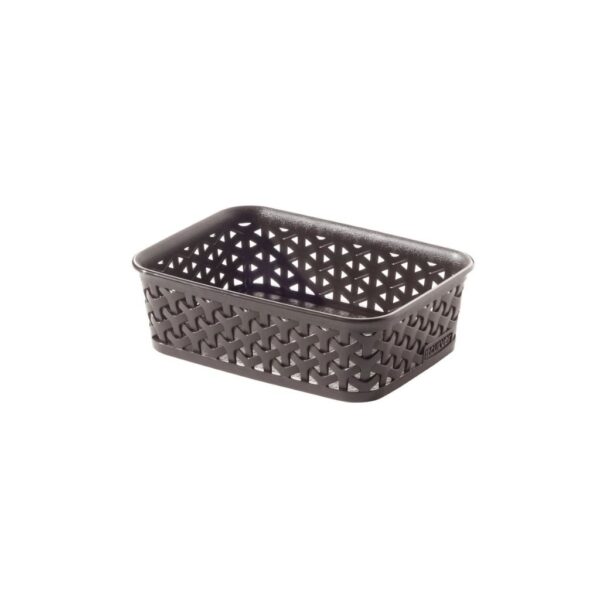 Rattan hatású műanyag kosár több színben, 19×14×6 cm – Curver My Style