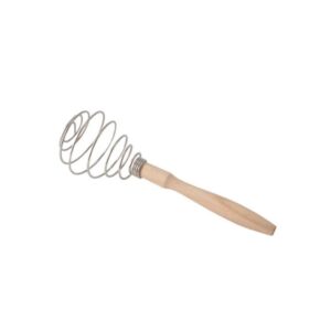 Rugós habverő fa nyéllel, rozsdamentes spirál, 26 cm – Perfect Home
