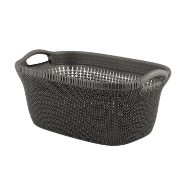 Knit ruháskosár 40L, sötétszürke vagy törtfehér színben, Curver – 59×38×27 cm