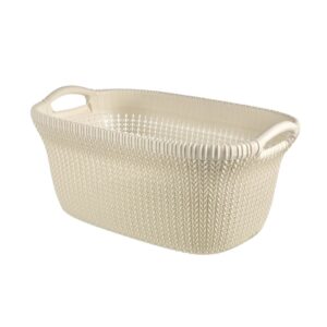 Knit ruháskosár 40L, sötétszürke vagy törtfehér színben, Curver – 59×38×27 cm