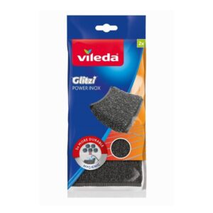 Vileda Glitzi Inox fém súroló 2 darabos kiszerelésben – rozsdamentes, higiénikus tisztító