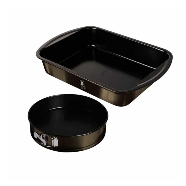 Berlinger Haus sütőforma készlet – 2 db-os fényes fekete tepsi, Metallic Line Shiny Black Edition