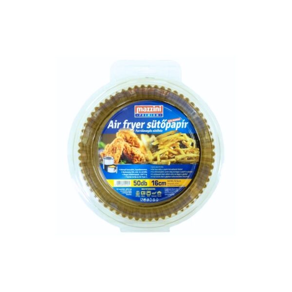 Mazzini Air Fryer sütőpapír, 50 db, kerek, barna