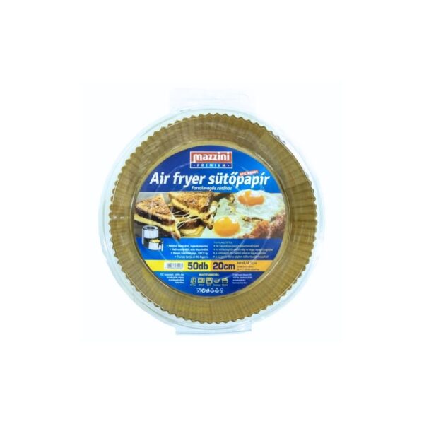 Mazzini Air Fryer sütőpapír, 50 db, kerek, barna