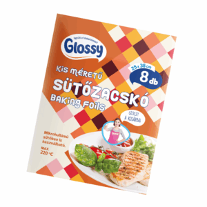 Sütőzacskó csirkéhez – Glossy, 25×38 cm, 8 db-os kiszerelés, olaj nélküli sütéshez