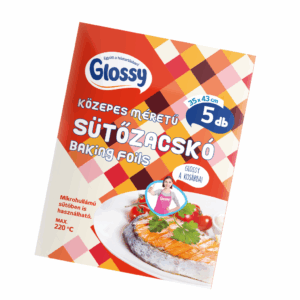 Sütőzacskó steakekhez – Glossy, 35×43 cm, 5 db-os kiszerelés, zsiradékmentes sütéshez