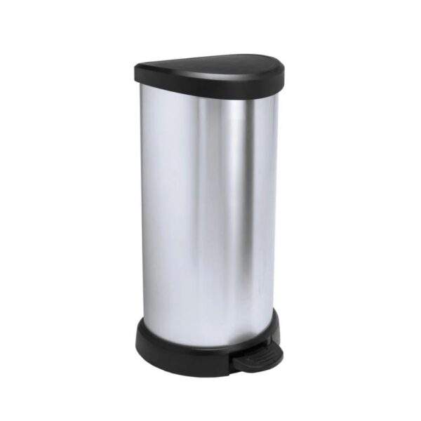 Curver Deco Bin pedálos szemetes, 40 liter, fémhatású
