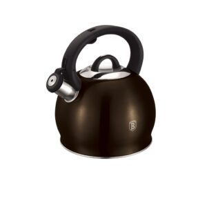 Berlinger Haus Metallic Line Shiny Black teáskanna – 3 literes, 18/10 rozsdamentes acél, indukciós aljjal, fekete