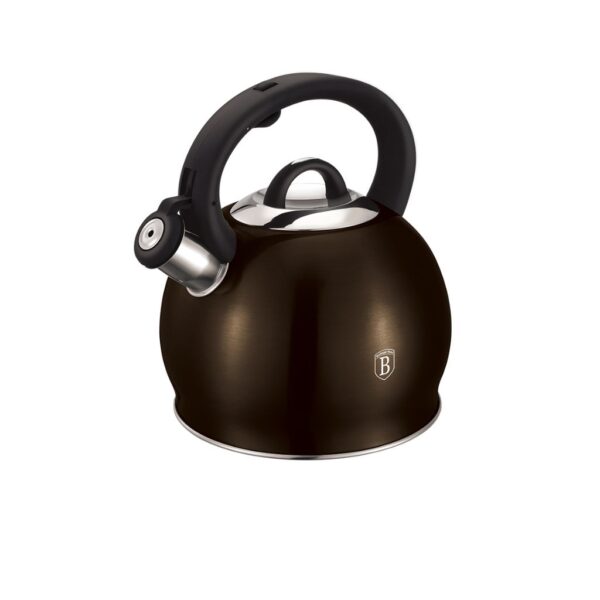 Berlinger Haus Metallic Line Shiny Black teáskanna – 3 literes, 18/10 rozsdamentes acél, indukciós aljjal, fekete