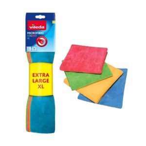Vileda Colors XL mikroszálas törlőkendő – 4 színű, extra méretű kendők