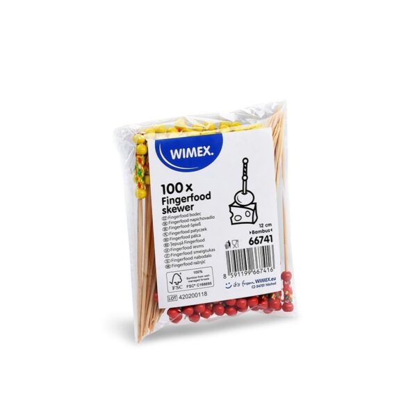 Bambusz pálcika fingerfoodhoz, 12 cm – 100 db, lebomló