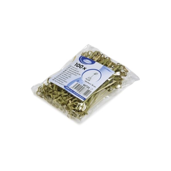 Csomózott fejű bambusz pálcika, 10 cm – 100 db BIO