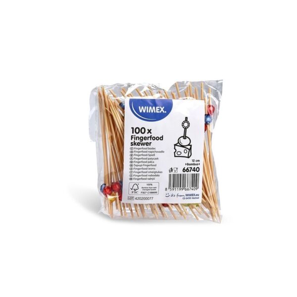 Bambusz pálcika színes gyöngyfejjel, 12 cm – 100 db