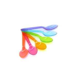 Színes műanyag kiskanál szett – 6 db, 147 mm