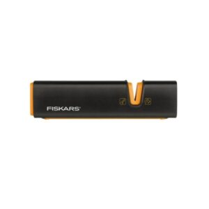 Fiskars fejsze- és késélező, kerámia betéttel, narancssárga-fekete színben