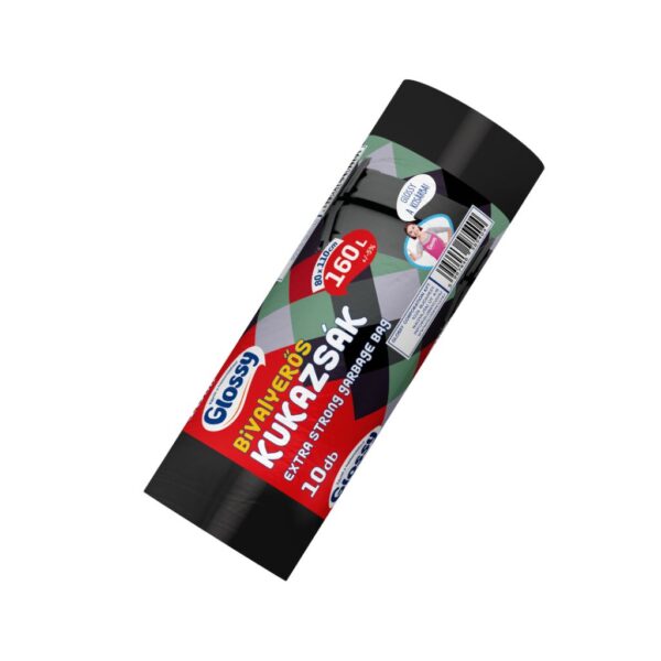 Glossy vastag szemeteszsák, újrahasznosított anyagból, többféle méretben