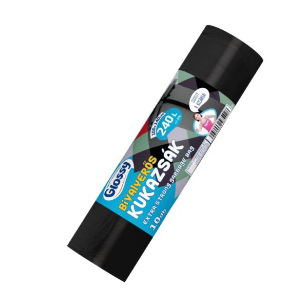 Glossy vastag szemeteszsák, újrahasznosított anyagból, többféle méretben