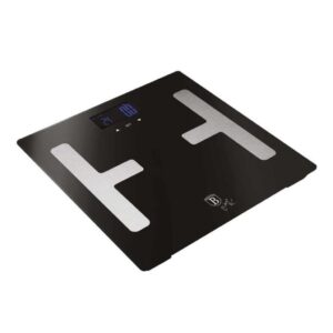 Berlinger Haus testzsír- és BMI-elemző személymérleg, Matte Black kollekció, fekete-ezüst színben