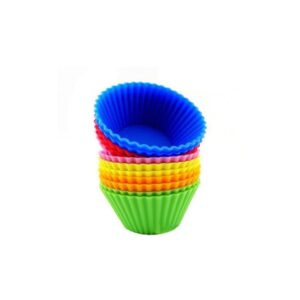Szilikonos muffin kosár szett – 12 db, vegyes színű