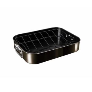 Berlinger Haus Shiny Black tepsi kiemelő ráccsal, fekete színben