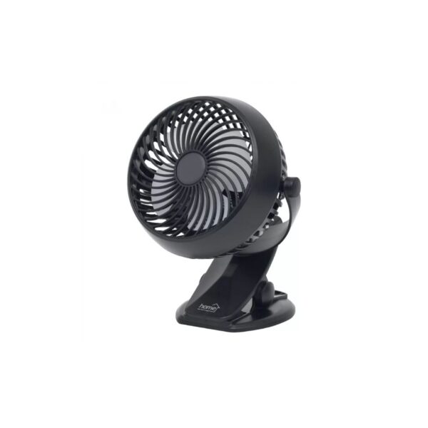 Akkumulátoros asztali ventilátor 10 cm lapátátmérővel – HOME CLF 10/BK