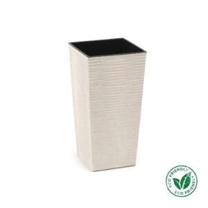 Kaspó Lamela Finezja dluto eco Ø25×25 cm fehér