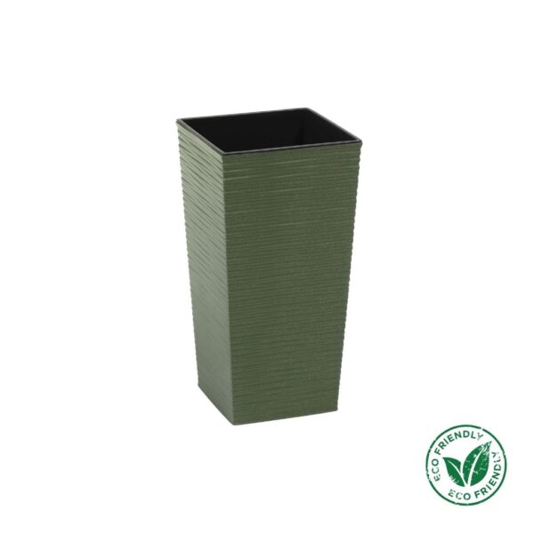 Kaspó Lamela Finezja dluto eco Ø25×25 cm zöld