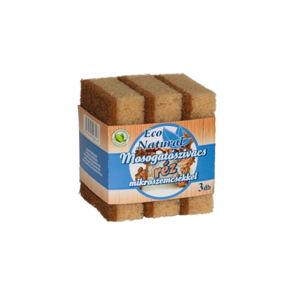 Eco Natural mosogatószivacs réz mikroszemcsékkel 3 db