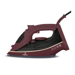 Berlinger Haus gőzölős vasaló, matt bordó – 2200 W, kerámia talp