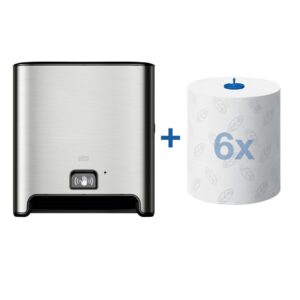 Tork Matic Intuition szenzoros adagoló rozsdamentes acélból + kéztörlő papír