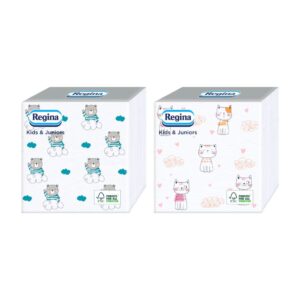 Szalvéta, 45 db - Regina Kids – maci és cica mintás, 30×29 cm, 1 rétegű