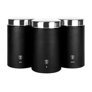 Berlinger Haus konyhai tároló szett, 3 db, fekete-ezüst – Matte Black