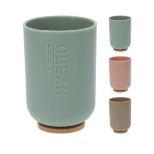 bambusz talpas fogmosó pohár több színben