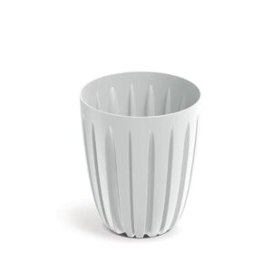 Wario virágcserép fehér színben redőzött felülettel