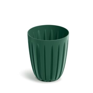 Wario virágcserép fenyőzöld színben redőzött felülettel