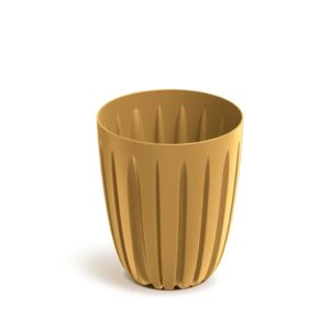 Wario virágcserép mustár színben redőzött felülettel