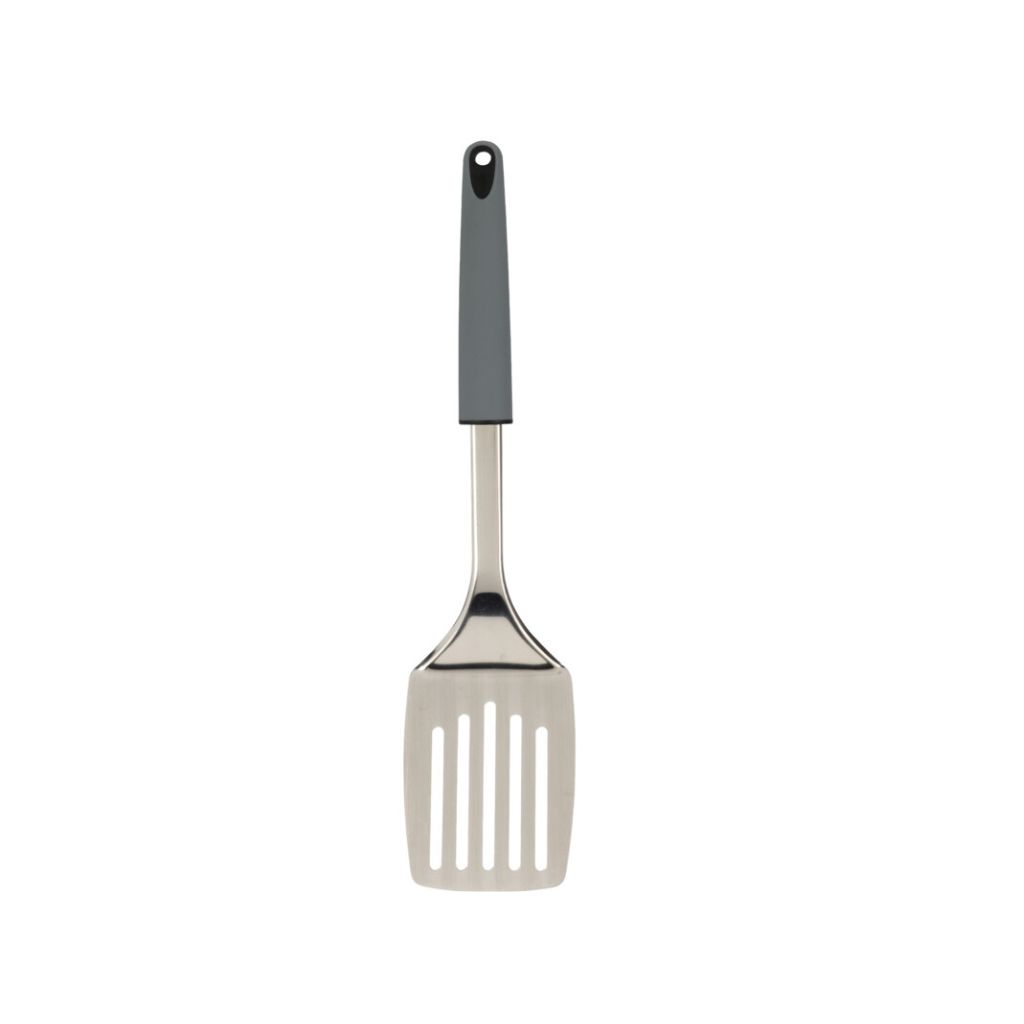 lyukas fordítólapát 35 cm fém, szürke