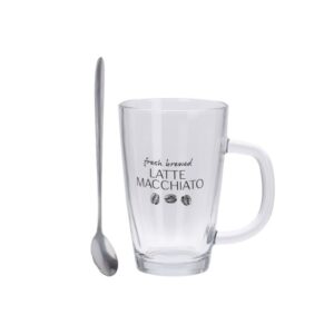 duplafalú bögrés szett kanállal 300 ml