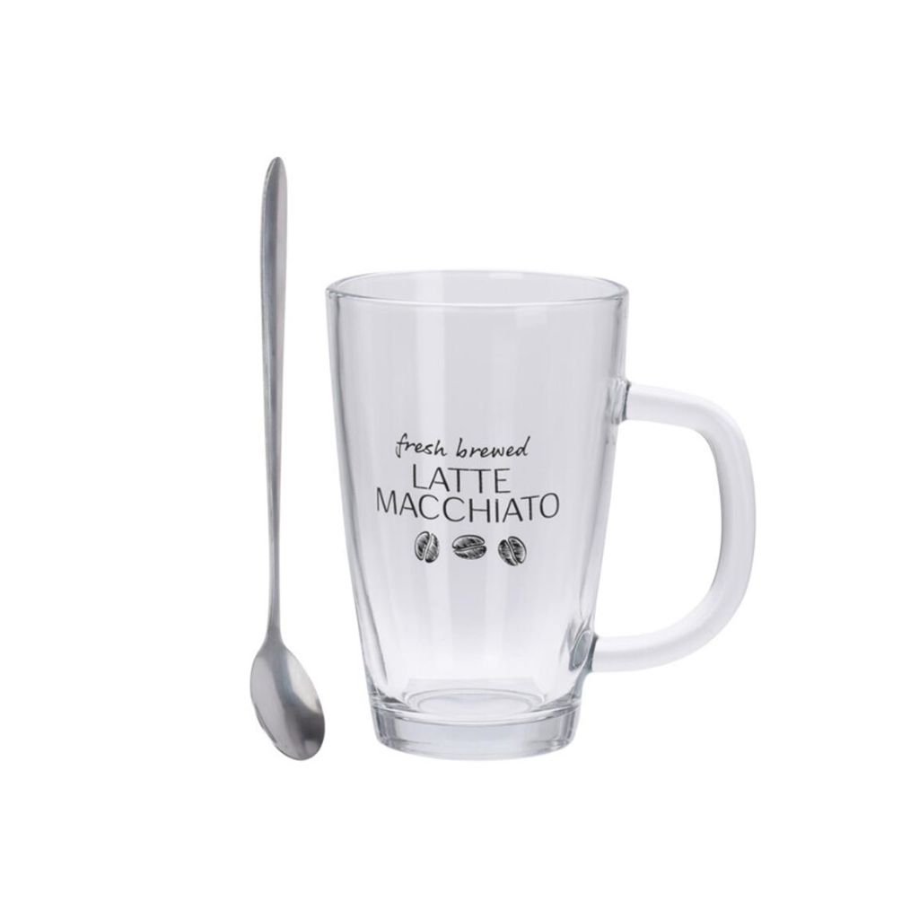 duplafalú bögrés szett kanállal 300 ml
